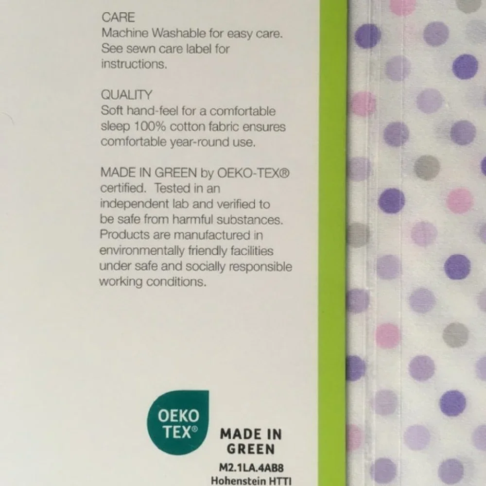 new PURPLE DOTS Charter Club 100% Cotton QUEEN Sheet Set fits 16